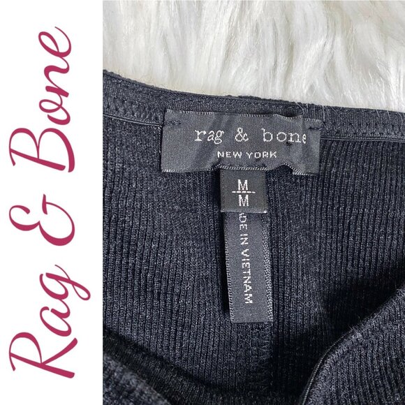 RAG & BONE WOOL COLD SHOULDER SWEATER FAIRYGOTH GRUNGE, SIZE MEDIUM - Picture 7 of 12